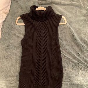 X Small, 100% Cotton, Seed Heritage Sweater Tank Top, Black